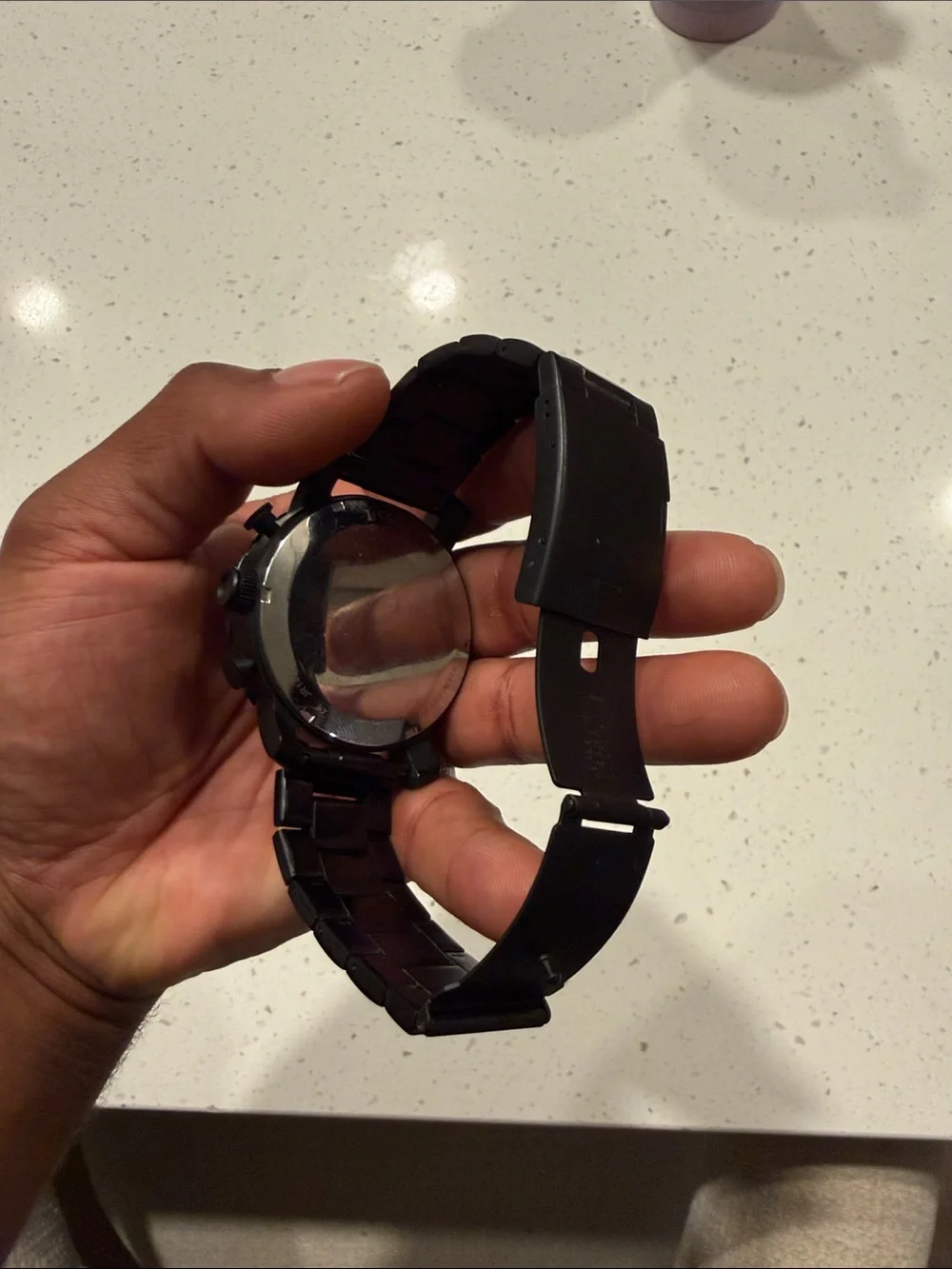 Fossil Black Stainless Steel Chronograph Watch